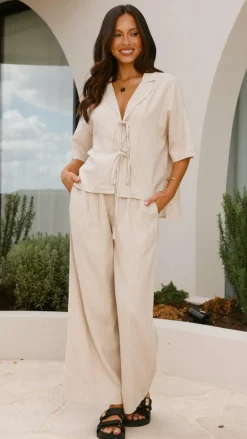 YH AND CO Sets|Bottoms^Lexi Linen Pants - Natural
