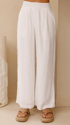 YH AND CO Sets|Bottoms^Lexi Linen Pants - White