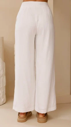 YH AND CO Sets|Bottoms^Lexi Linen Pants - White