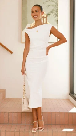 YH AND CO Hen'S Collection|Dresses^Lilah Midi Dress - White