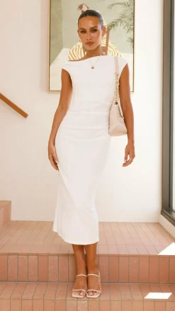 YH AND CO Hen'S Collection|Dresses^Lilah Midi Dress - White