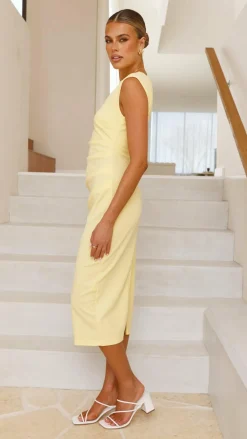 YH AND CO Dresses|Midi^Lilah Midi Dress - Yellow