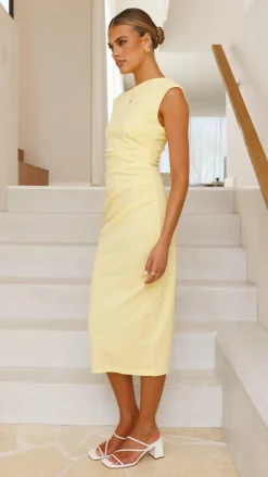 YH AND CO Dresses|Midi^Lilah Midi Dress - Yellow