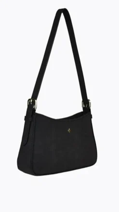 Peta and Jain Bags^Lilu Shoulder Bag - Black Suede
