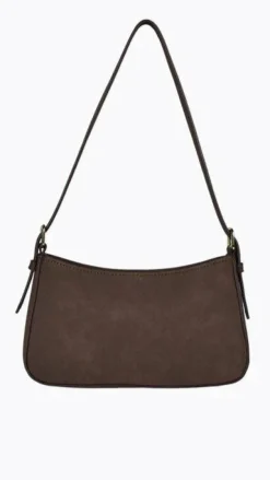 Peta and Jain Bags^Lilu Shoulder Bag - Choc Suede