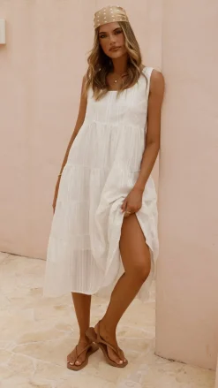 Pink Diamond Dresses|Midi^Liza Midi Dress - White