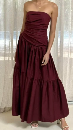 YH AND CO Dresses|Maxi^Lola Maxi Dress - Burgundy