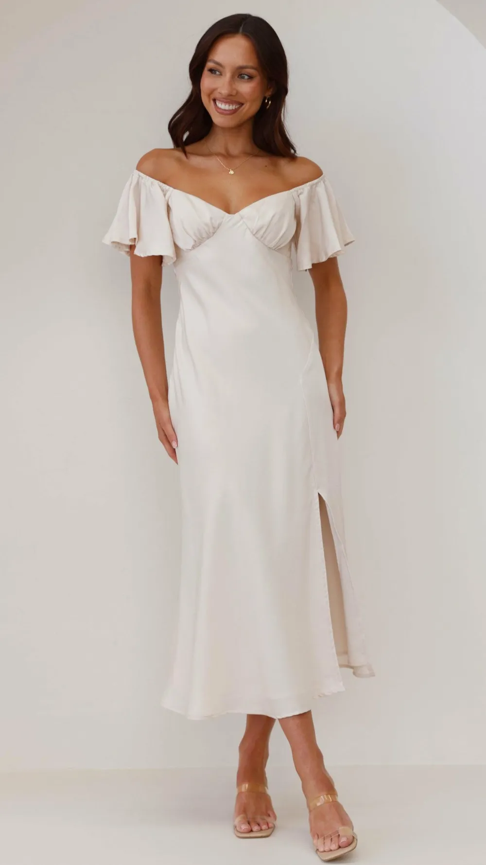 LILYWHYT Hen'S Collection|Dresses^Louisa Midi Dress - Ivory