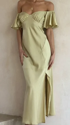 LILYWHYT Dresses|Bridesmaid^Louisa Midi Dress - Olive