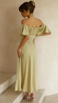 LILYWHYT Dresses|Bridesmaid^Louisa Midi Dress - Olive