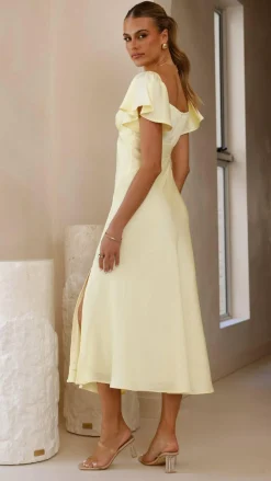 LILYWHYT Dresses|Bridesmaid^Louisa Midi Dress - Yellow