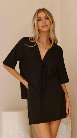 YH AND CO Sets|Tops^Louise Top - Black