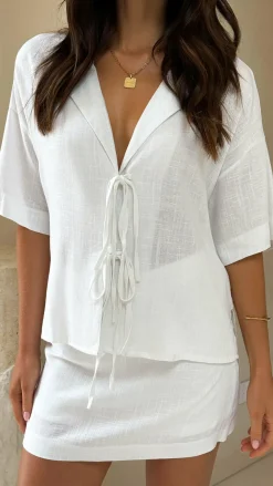 YH AND CO Sets|Tops^Louise Top - White