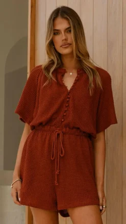 Alive Girl Playsuits^Loula Playsuit - Rust