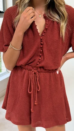 Alive Girl Playsuits^Loula Playsuit - Rust