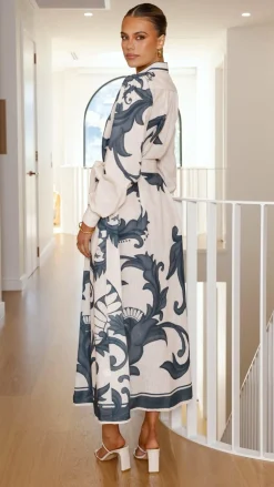 Bubblegum Dresses|Maxi^Lucia Long Sleeve Maxi Dress - Cream Zayna