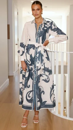 Bubblegum Dresses|Maxi^Lucia Long Sleeve Maxi Dress - Cream Zayna