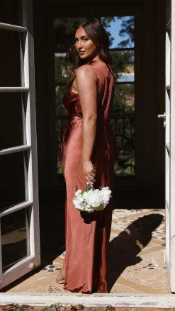 LILYWHYT Sale Evening|Sale Dresses^Lucia Maxi Dress - Rust