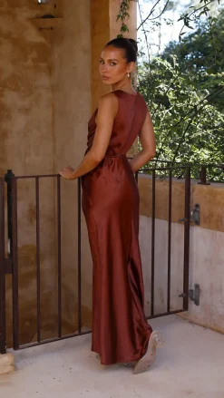 LILYWHYT Sale Evening|Sale Dresses^Lucia Maxi Dress - Rust