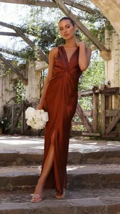 LILYWHYT Sale Evening|Sale Dresses^Lucia Maxi Dress - Rust