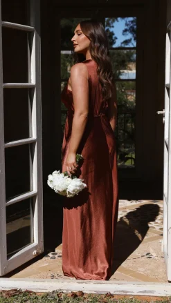 LILYWHYT Sale Evening|Sale Dresses^Lucia Maxi Dress - Rust