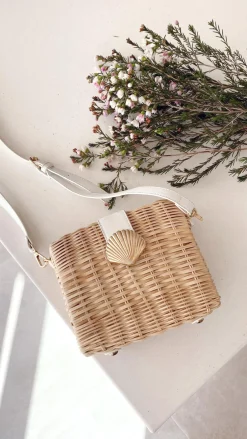 Angel Whisper Bags|Party^Lucinda Straw Shell Bag