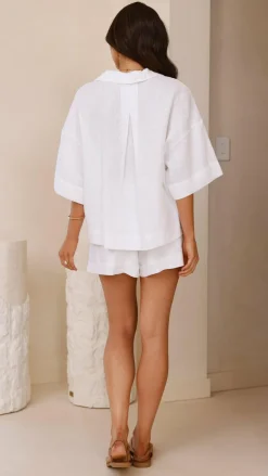 Alive Girl Sets|Tops^Luna Button Up Shirt - White