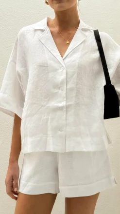 Alive Girl Sets|Tops^Luna Button Up Shirt - White