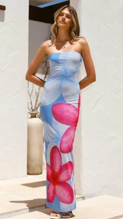 Pink Diamond Sale Dresses^Lydie Strapless Maxi Dress - Blue/Pink