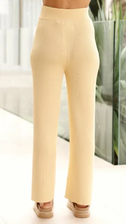 Main St Sets^Lyra Ribbed Pants - Yellow