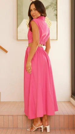 Love Lily the Label Sale Dresses^Maddison Midi Dress - Hot Pink