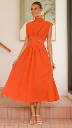 Love Lily the Label Sale Dresses^Maddison Midi Dress - Orange