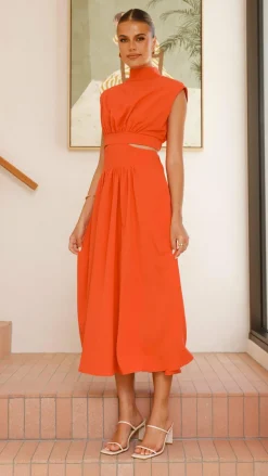 Love Lily the Label Sale Dresses^Maddison Midi Dress - Orange