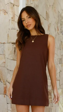 Luvalot Dresses|Mini^Madison Mini Dress - Brown