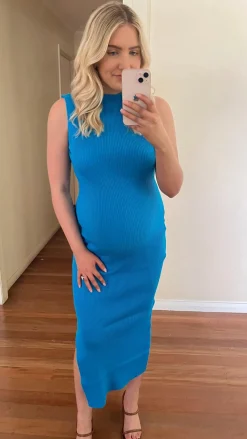 My Girl Knit Dresses|Knitwear^Mae Knit Dress - Blue