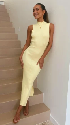 My Girl Knit Dresses|Knitwear^Mae Knit Dress - Yellow