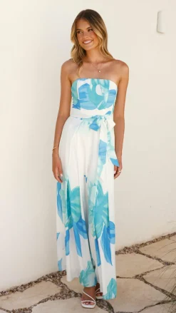 Style State Jumpsuits^Maisy Strapless Jumpsuit - Blue Teal