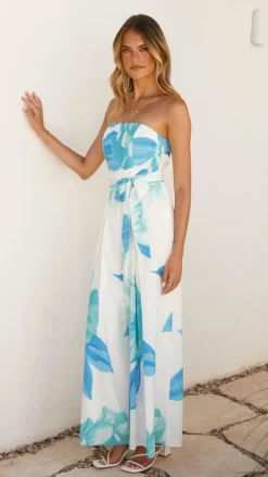 Style State Jumpsuits^Maisy Strapless Jumpsuit - Blue Teal