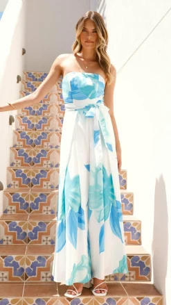 Style State Jumpsuits^Maisy Strapless Jumpsuit - Blue Teal