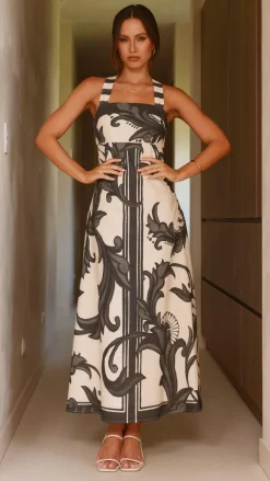Mia Milani Dresses|Maxi^Mandy Maxi Dress - Cream / Black