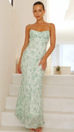 SASHA (BNE) Sale Dresses^Margie Midi Dress - Green Flower