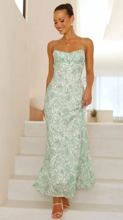 SASHA (BNE) Sale Dresses^Margie Midi Dress - Green Flower