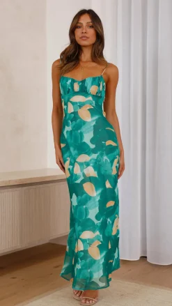 SASHA (BNE) Dresses|Midi^Margie Midi Dress - Green Print