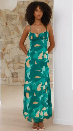 SASHA (BNE) Dresses|Midi^Margie Midi Dress - Green Print