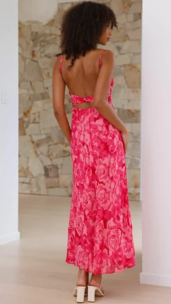 SASHA (BNE) Dresses|Midi^Margie Midi Dress - Pink Floral