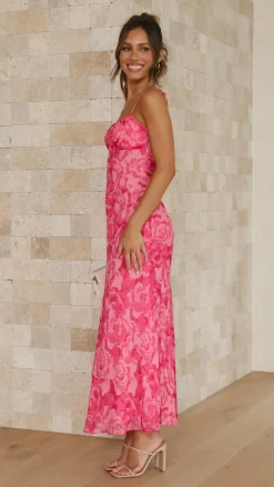 SASHA (BNE) Dresses|Midi^Margie Midi Dress - Pink Floral