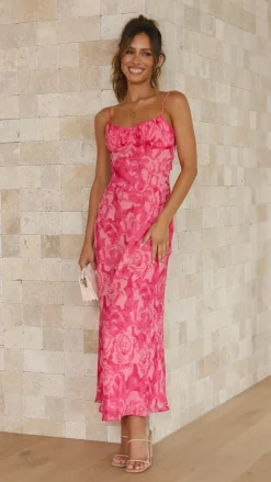 SASHA (BNE) Dresses|Midi^Margie Midi Dress - Pink Floral