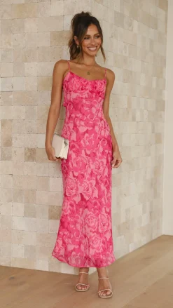 SASHA (BNE) Dresses|Midi^Margie Midi Dress - Pink Floral