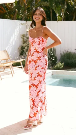 SASHA (BNE) Sale Dresses^Margie Midi Dress - Pink/Red
