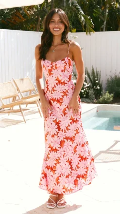 SASHA (BNE) Sale Dresses^Margie Midi Dress - Pink/Red